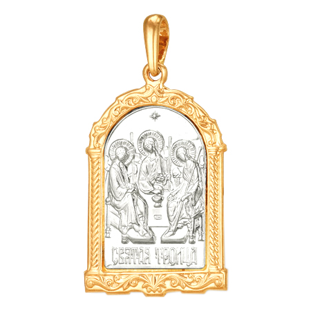 Золотая иконка "Святая Троица"
