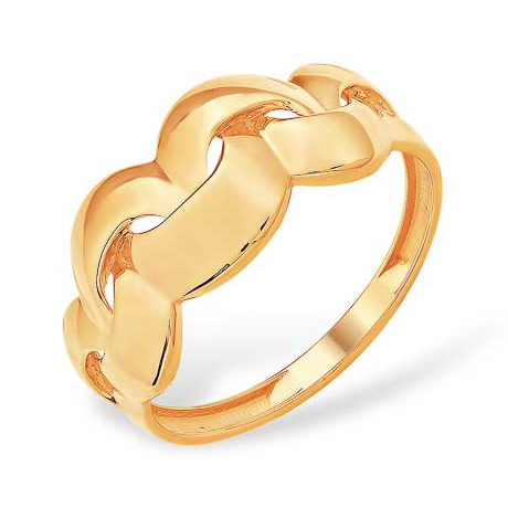Кольцо из золота "косичка"
