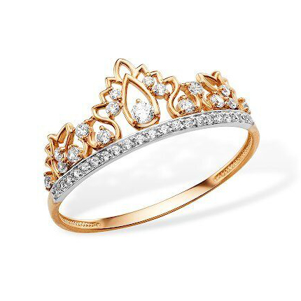 Золотое кольцо "корона"