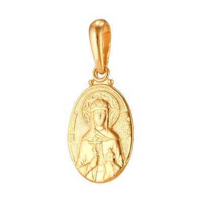 Иконка из золота "Равноапостольная княгиня Ольга"