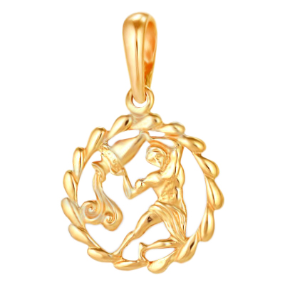 Подвеска знак зодиака "водолей" из золота