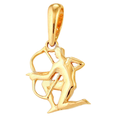 Подвеска знак зодиака "стрелец" из золота