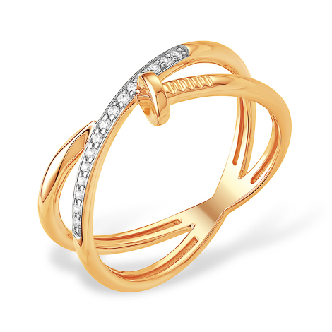 Золотое кольцо "гвоздь" в стиле "Картье"