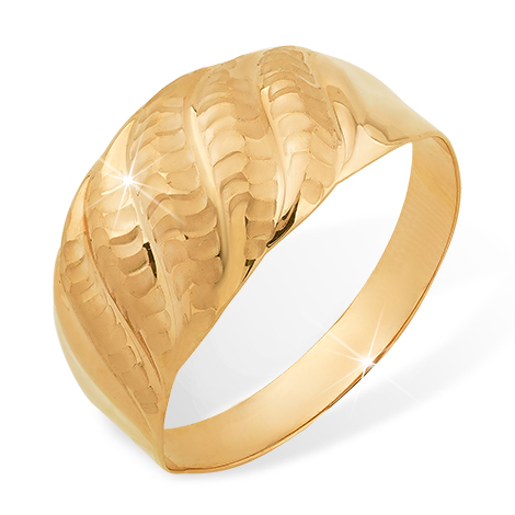 Кольцо из золота "чалма" с алмазной гранью