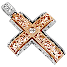 Православные крестики с бриллиантами