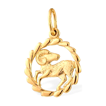 Подвеска знак зодиака "овен" из золота