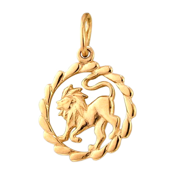 Подвеска знак зодиака "лев" из золота