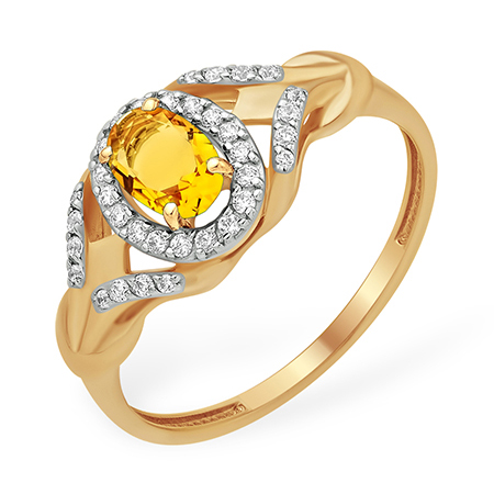 Золотое кольцо с цитрином