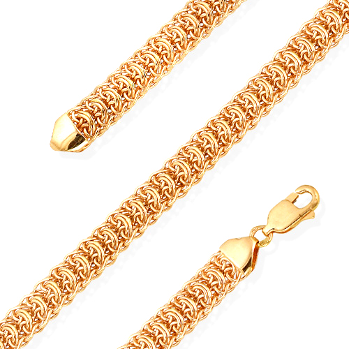 Золотая цепочка, плетение "Колосок двухсторонний"