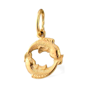 Подвеска знак зодиака "рыбы" из золота